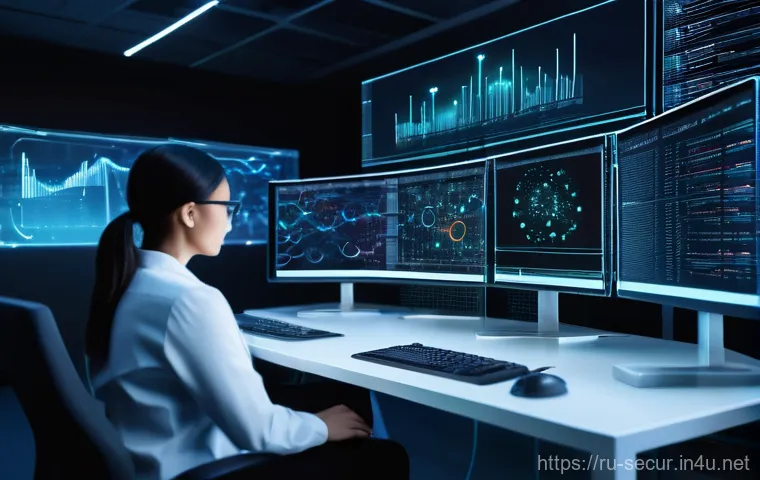 정보보안학 디지털 포렌식 툴 - Malware Sandbox: Observing the Digital Predator**
A visually striking, conceptual digital artwork il...