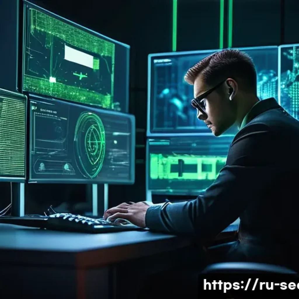 정보보안학 암호화 기술 - **A Vigilant Digital Fortress:** A modern, fully clothed cybersecurity expert, appearing focused and...