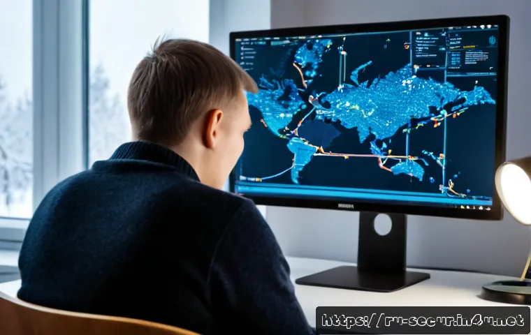 Home 17 정보보안학 침해 사고 대응 - Photorealistic cybersecurity incident response scene in a modern Moscow office, focused on a calm IT...